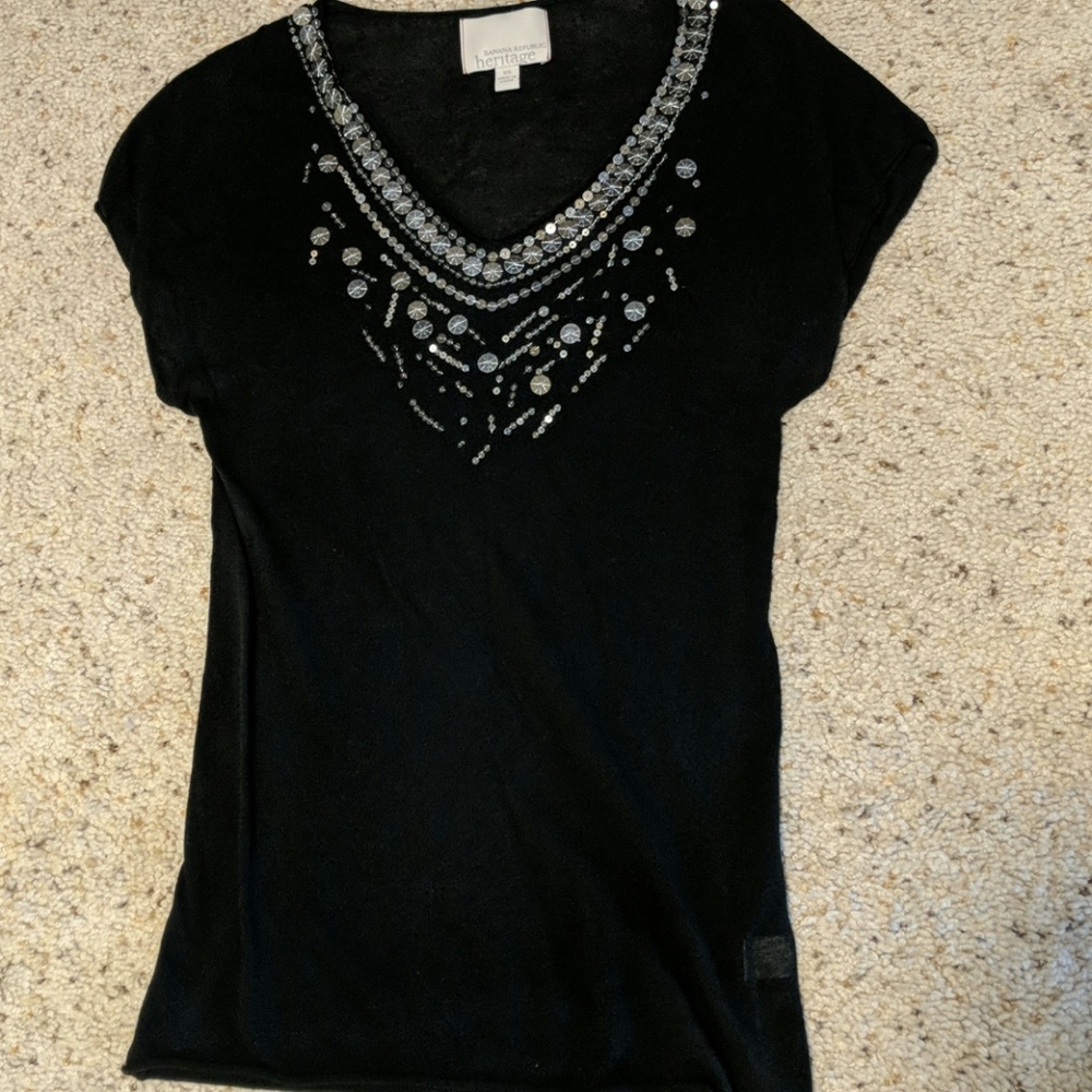 Banana republic heritage beaded top